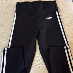 Adidas Black Tights with White Accents